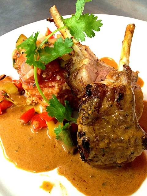 Lamb chop with smoked tomato Cous Cous|lauren shannonさん