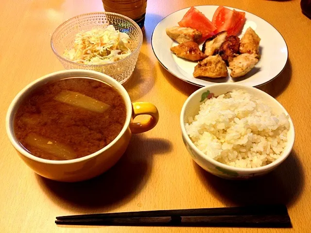 塩麹鷄定食。|カヲルさん