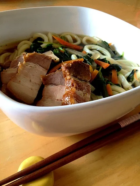 焼豚のっけ野菜うどん。|ソラさん