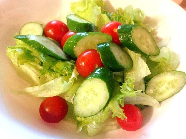 Cucumber,lettuce and tomato salad!|Len R Ortegaさん