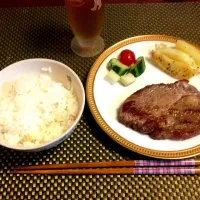 Snapdishの料理写真:イベリコ豚のステーキ(*^^*)|ローズさん