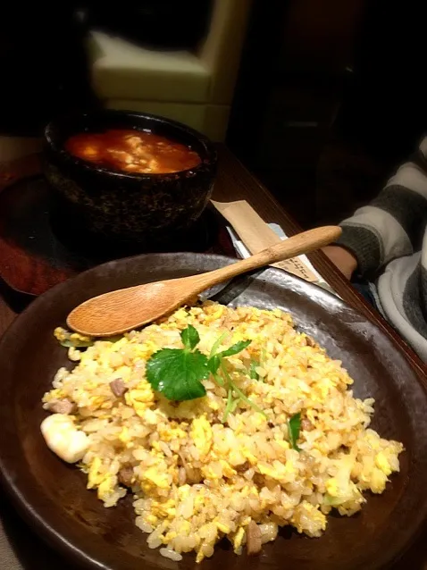 龍虎餐房の揚州チャーハンと麻婆豆腐|もちゆみさん