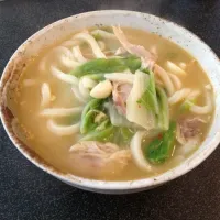 Udon with chicken broth|Goro Pinkさん