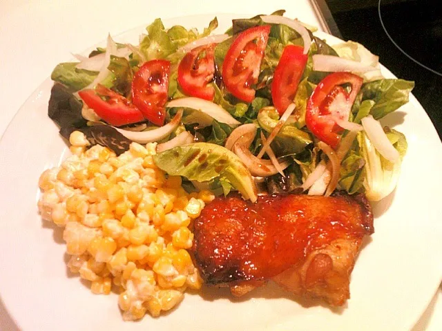 Roasted chicken with Salad|oleさん