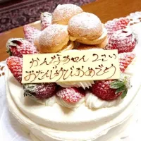 Snapdishの料理写真:誕生日ケーキ(o^^o)|津嶋泰葉さん