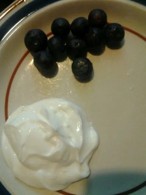 Blueberries and Greek Yogurt.|Brittini Fogleさん