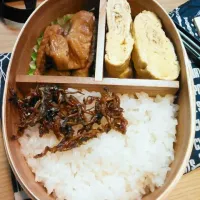 鯛のあら煮とだし巻き弁当|クロハナさん