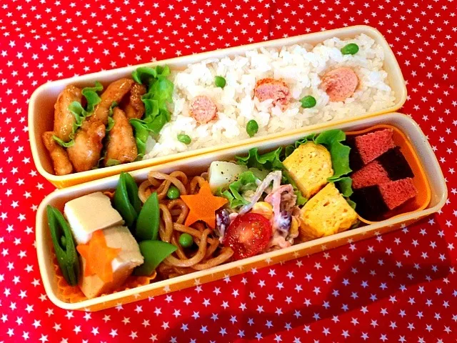 Snapdishの料理写真:中2ラスト週‼娘弁当☆(≧∀≦*)ﾉ|kaoriさん