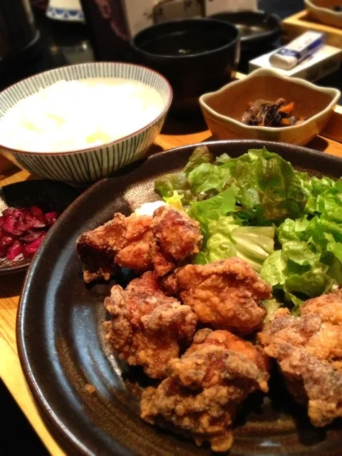 阿部鶏の唐揚げ定食|寺尾真次さん