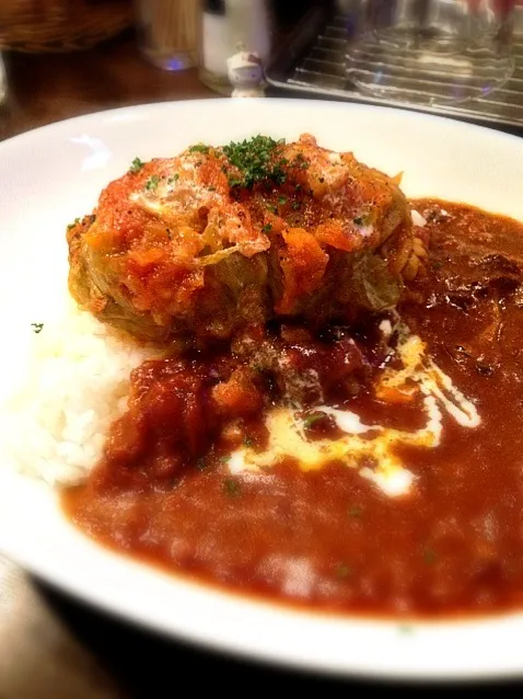 今週の週替わり！春の新キャベツのロールキャベツカレー！旨すぎ！2013#98|大阪カレー部長さん