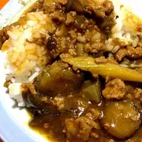 茄子とアスパラの挽肉カレー|hideki hiraiさん