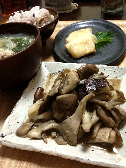 色々きのこソテー|きゃおさん