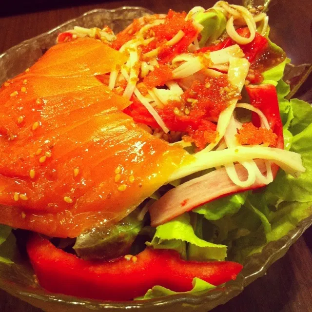 Salmon and crab stick salad|Saranya R.さん