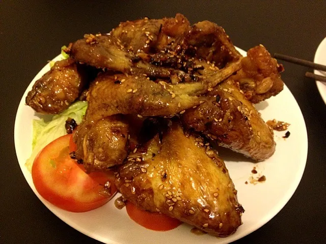 Honey soy sauce chicken wings|genko choutamaさん