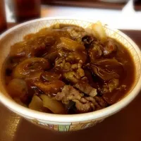 Snapdishの料理写真:カレー南蛮牛丼@すき家|kadomotoさん