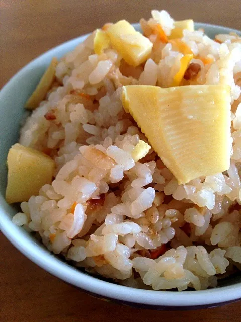 Snapdishの料理写真:筍ご飯: bamboo shoot rice|mさん