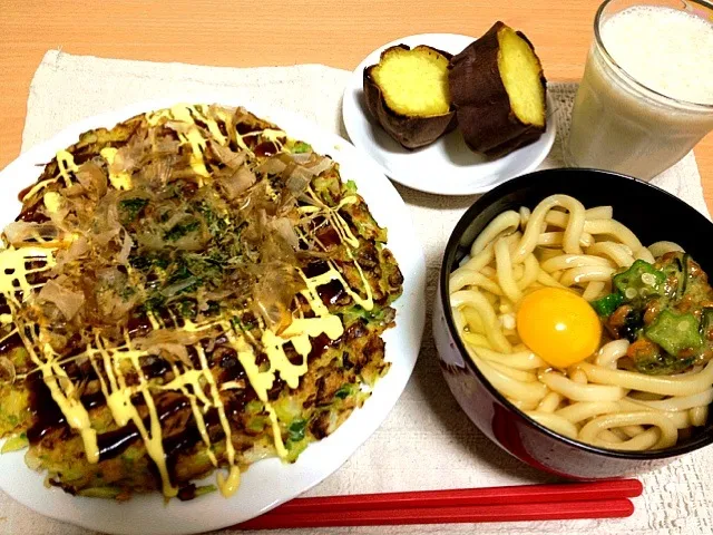 お好み焼き＆釜玉うどん|中島 飛鳥さん