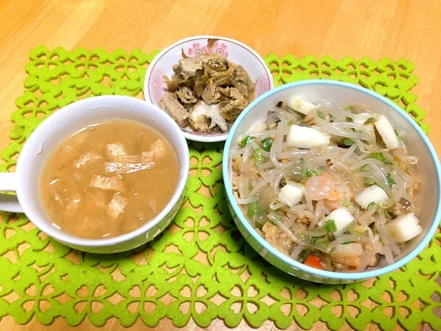 Snapdishの料理写真:海鮮あんかけチャーハン  豆腐と野菜の卵とじ煮|あやかさん