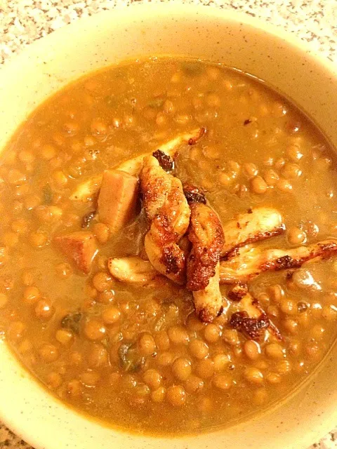 Lentil soup w/chicken&ham|Carlos Baezさん