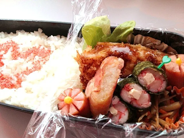 旦那ちゃまのお弁当『チーズ豚カツ弁当』|鈴木 美菜子さん