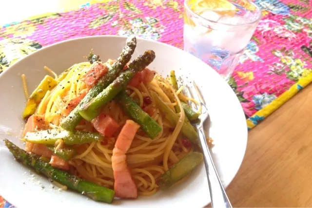 アスパラとベーコンのバター醤油パスタ☆|ありなさん