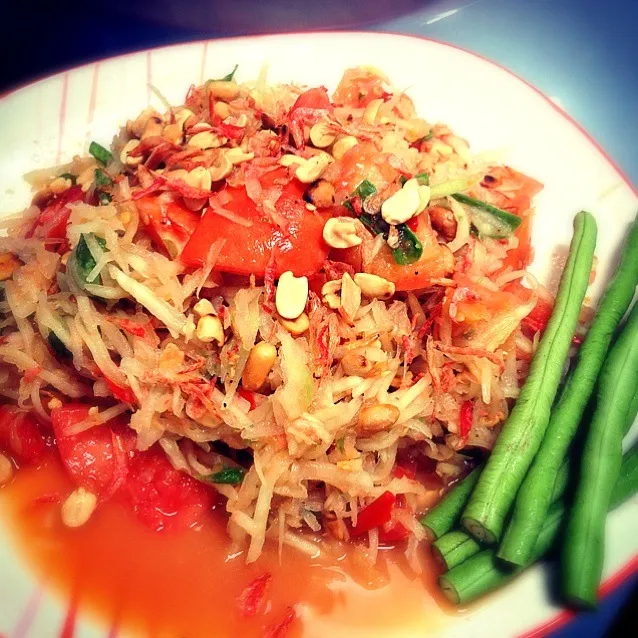 ตำไทย papaya salad|sanさん