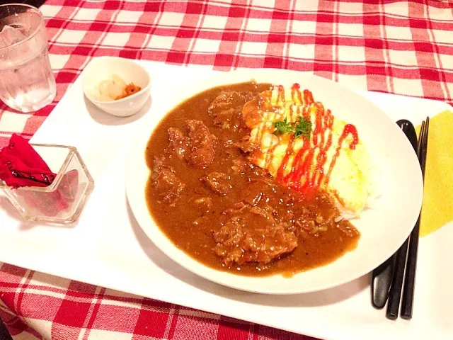 牛すじオムカレー|りえさん