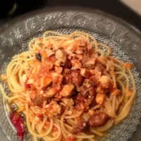 Snapdishの料理写真:まかないパスタ！|あずみさん