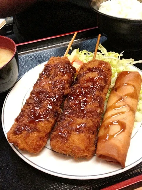 串カツ定食|momoさん