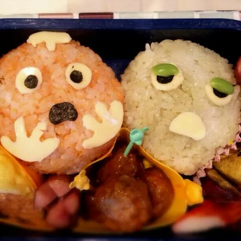 Snapdishの料理写真:ガチャピン&ムック弁当|askaさん