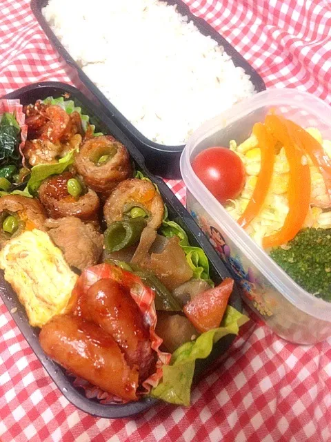 3/21三種の野菜豚肉ロール弁当|yoshimiさん