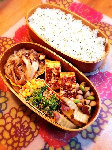 豚肉とエリンギのすき煮風弁当♪|まりさん