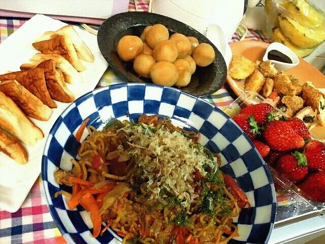 焼きそば♡ささみフライ|あやぱさん