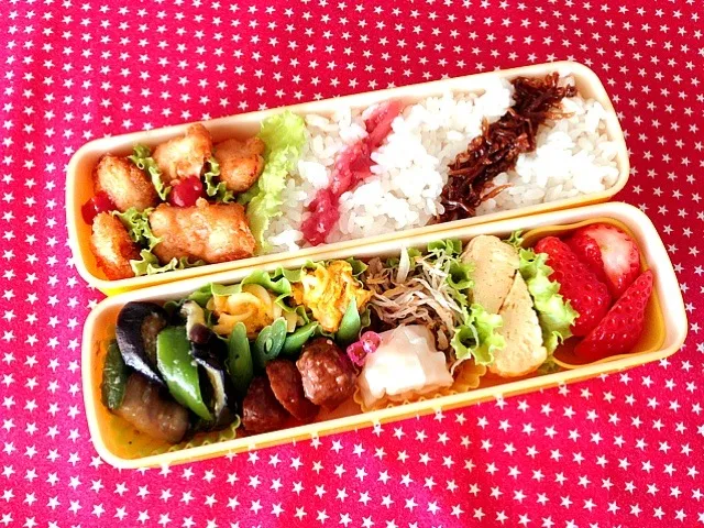 Snapdishの料理写真:遊びすぎた次の日♪娘弁当☆(≧∀≦*)ﾉ|kaoriさん