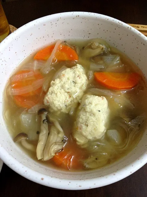 鳥と豆腐のつくね入り野菜スープ|あやさん