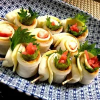 mikikooりくはるママさんのちくわ巻🌀 Chikuwa roll