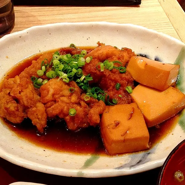 若鶏と豆腐の揚げ煮定食|Yas Nakさん