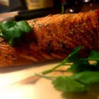 Snapdishの料理写真:pan fried salmon with herb|Jerryさん