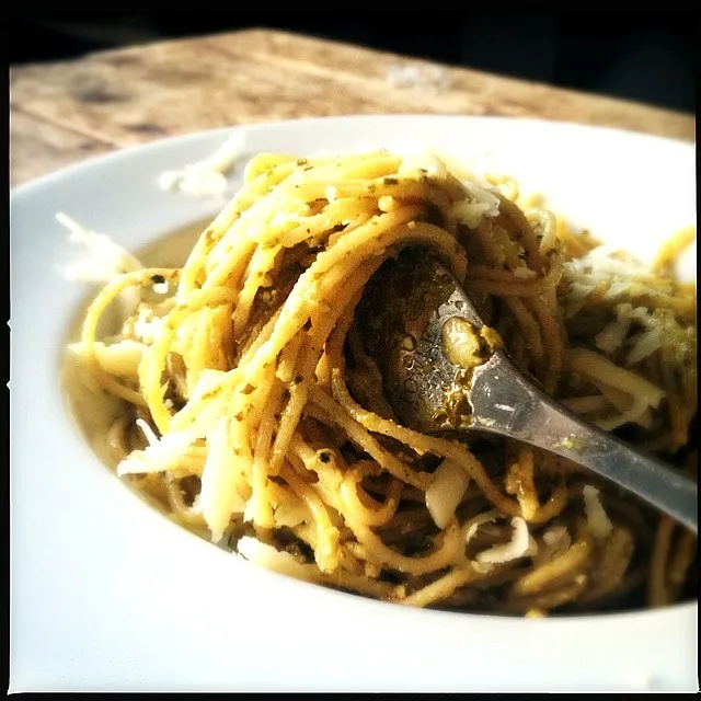 Spaghetti with Basil Pesto|michael rioさん