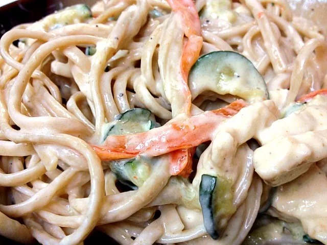 Chicken and sweet pepper linguine Alfredo|Jordanさん