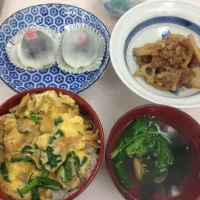 あさり丼、蓮根と豚肉の煮物、苺大福|yoshiyuki satakeさん