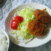 メンチカツ定食|うさじさん