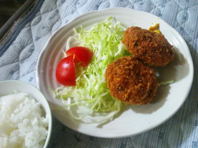 メンチカツ定食|うさじさん