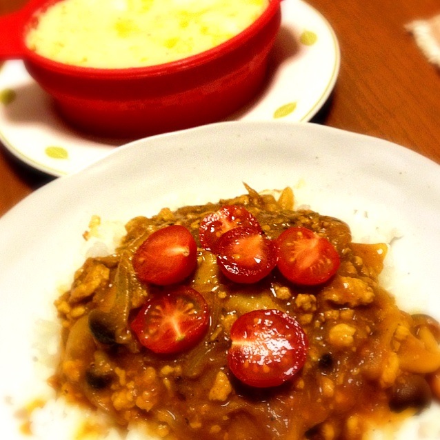 前日の里芋のそぼろ煮をカレーにリメイクふわふわたまご Mikochie Snapdish スナップディッシュ Id Iwfwta