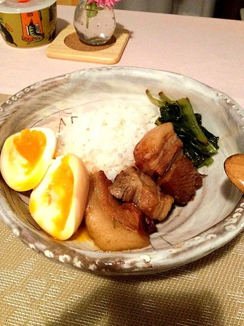 Snapdishの料理写真:ぶたばら角煮ごはん|ひとみさん