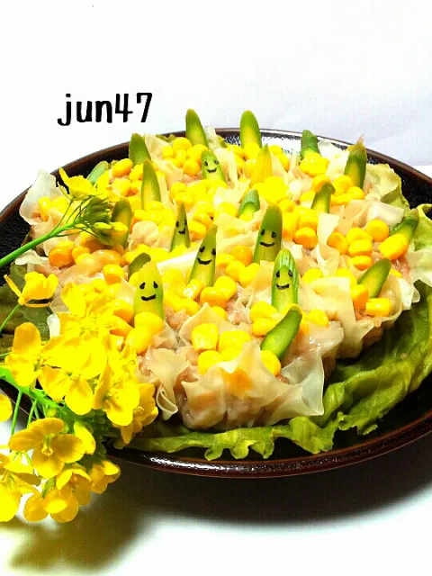 菜の花シュウマイ  たっぷり筍いり♪|jun47さん