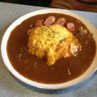 きのこのオムカレー サラダ付き|kazuakiさん