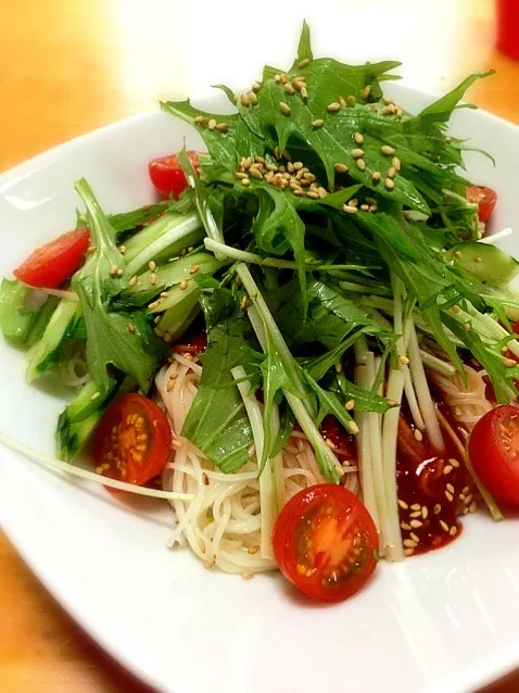 Snapdishの料理写真:キムチコチュ素麺|Acoさん