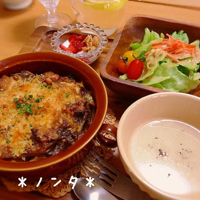 Snapdishの料理写真:ペンネdeカレーグラタン♡|＊ノンタ＊さん