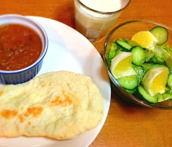 手作りナンとキーマカレーセット|うさこさん